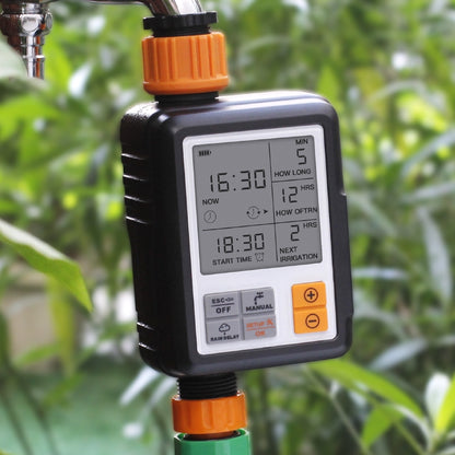 ELECTROPRIME Universal LCD Screen Sprinkler Controller Outdoor Garden Solenoid Valve Timer Automatic Watering Device Irrigation Tool