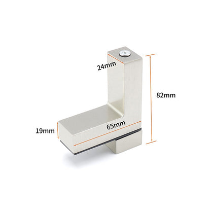ELECTROPRIME 3-24mm F Type Brushed Zinc Alloy Fixed Clip Glass Wood Layer Board Bracket
