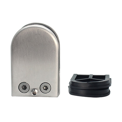 ELECTROPRIME 9-14mm Flat Bottom Matte Polished  201 Stainless Steel Fixed Clip Railing Glass Wood Layer Board Clamp Bracket