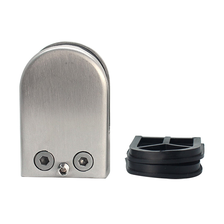 ELECTROPRIME 9-14mm Flat Bottom Matte Polished  304 Stainless Steel Fixed Clip Railing Glass Wood Layer Board Clamp Bracket