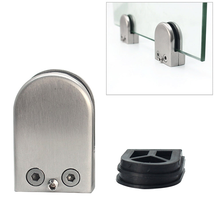 ELECTROPRIME 5-8mm Concave Curved Bottom Matte Polished 304 Stainless Steel Fixed Clip Railing Glass Wood Layer Board Clamp Bracket