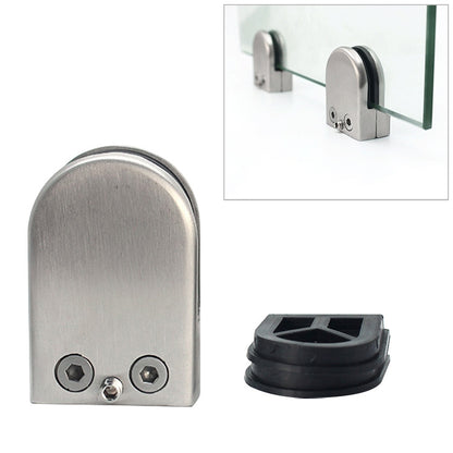 ELECTROPRIME 5-8mm Flat Bottom Matte Polished 304 Stainless Steel Fixed Clip Railing Glass Wood Layer Board Clamp Bracket