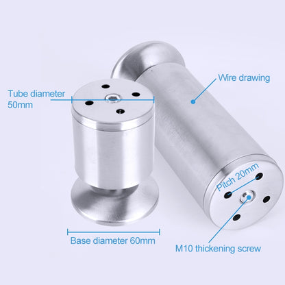 ELECTROPRIME Stainless Steel Wire Drawing Thickened Column Sofa Furniture Cabinet Foot, Height: 60mm