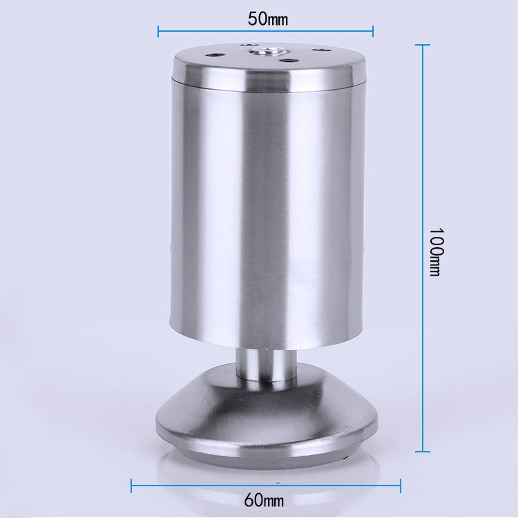 ELECTROPRIME Stainless Steel Wire Drawing Thickened Column Sofa Furniture Cabinet Foot, Height: 100mm