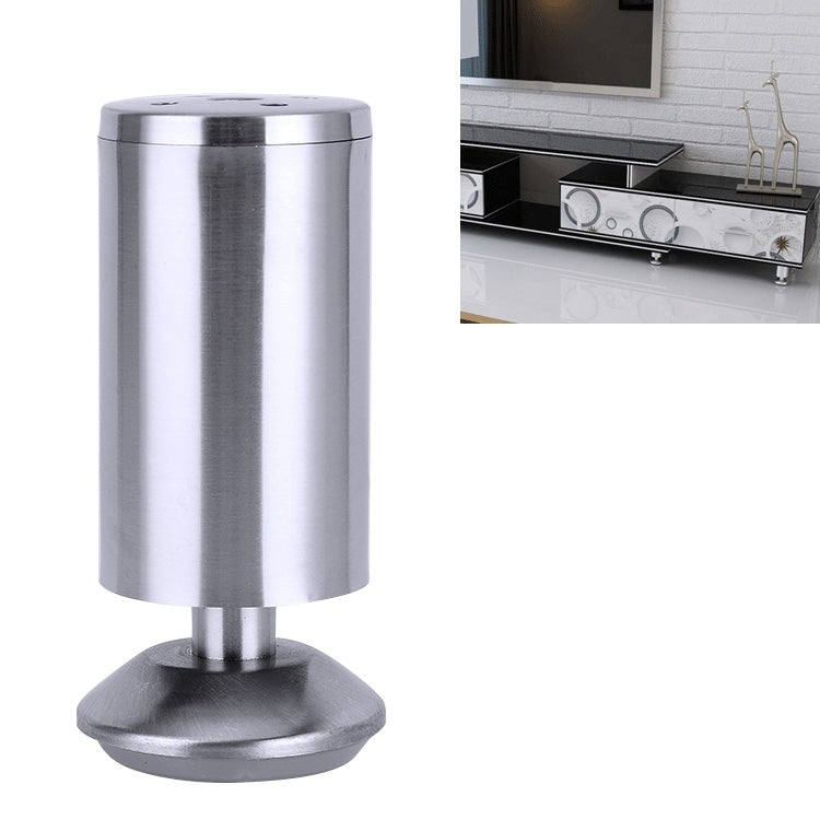 ELECTROPRIME Stainless Steel Wire Drawing Thickened Column Sofa Furniture Cabinet Foot, Height: 120mm
