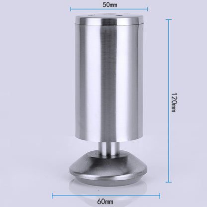 ELECTROPRIME Stainless Steel Wire Drawing Thickened Column Sofa Furniture Cabinet Foot, Height: 120mm