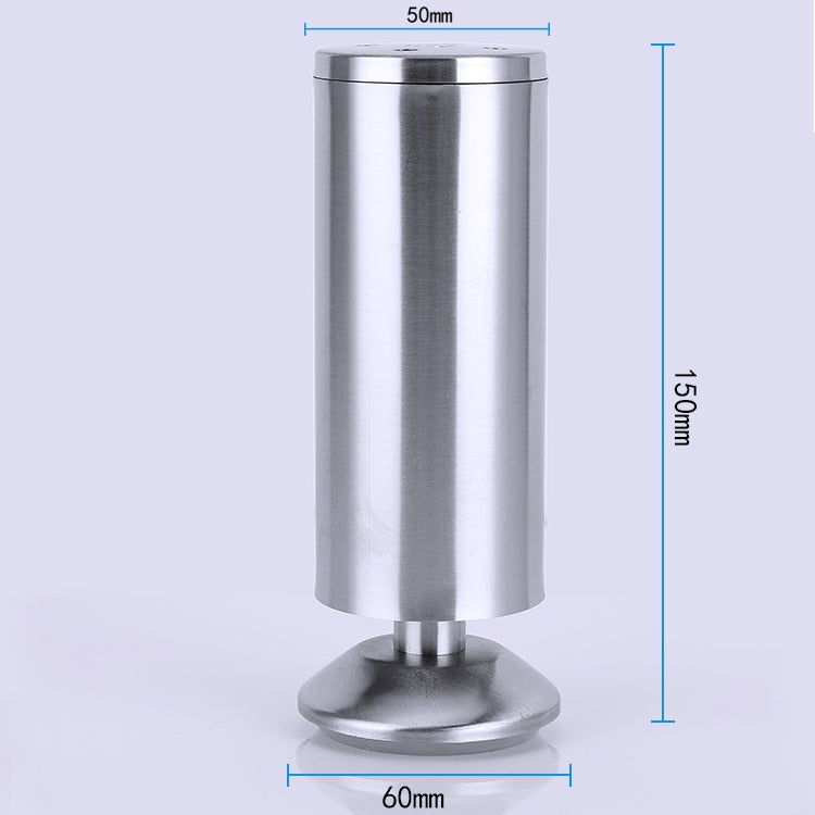 ELECTROPRIME Stainless Steel Wire Drawing Thickened Column Sofa Furniture Cabinet Foot, Height: 150mm