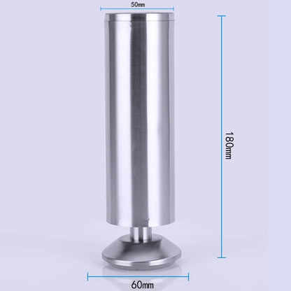 ELECTROPRIME Stainless Steel Wire Drawing Thickened Column Sofa Furniture Cabinet Foot, Height: 180mm