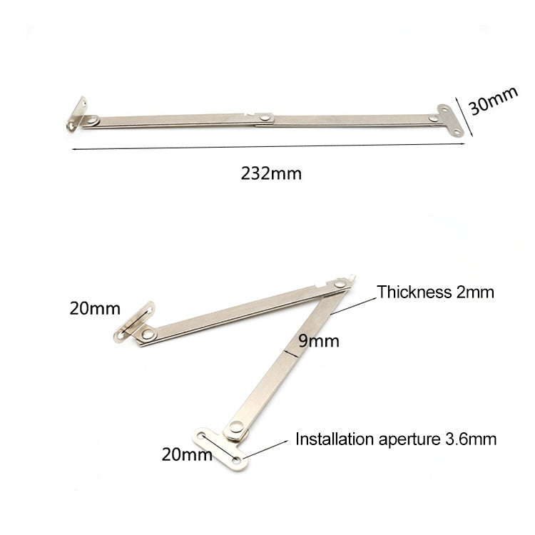ELECTROPRIME 15 PCS Thickened Double Folding Pull Rod Cabinet Door Movable Support Rod