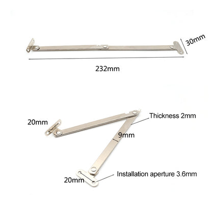 ELECTROPRIME 15 PCS Thickened Double Folding Pull Rod Cabinet Door Movable Support Rod