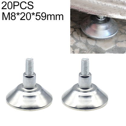 ELECTROPRIME 20 PCS Horn Shaped Adjustable Foot Pad, M8 (Wire Length) 20-59mm Bottom