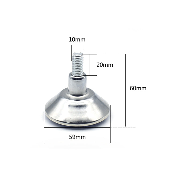 ELECTROPRIME 20 PCS Horn Shaped Adjustable Foot Pad, M8 (Wire Length) 20-59mm Bottom