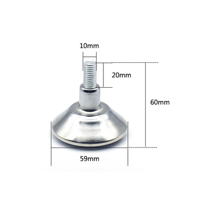 ELECTROPRIME 20 PCS Horn Shaped Adjustable Foot Pad, M8 (Wire Length) 20-59mm Bottom
