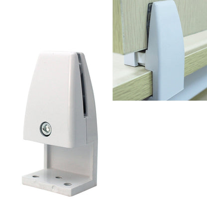 ELECTROPRIME L Shape Aluminum Alloy Office Desktop Screen Fixing Clip Partition Clip (White)