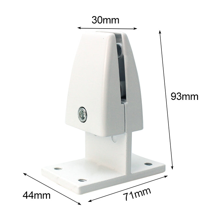 ELECTROPRIME T Shape Aluminum Alloy Office Desktop Screen Fixing Clip Partition Clip (White)
