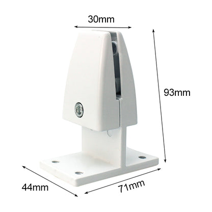 ELECTROPRIME T Shape Aluminum Alloy Office Desktop Screen Fixing Clip Partition Clip (White)
