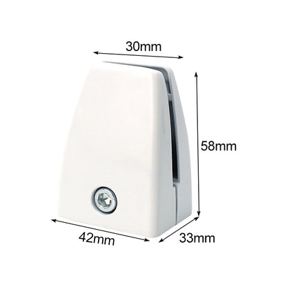 ELECTROPRIME Flat Shape Aluminum Alloy Office Desktop Screen Fixing Clip Partition Clip (White)