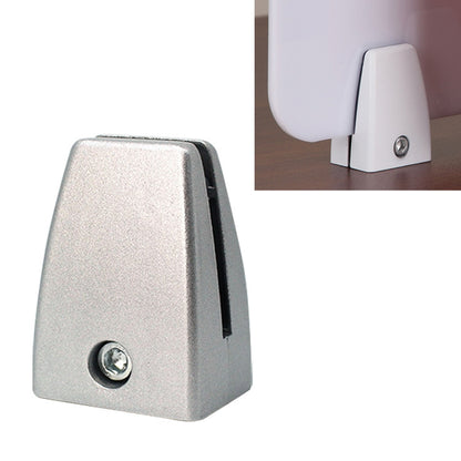 ELECTROPRIME Flat Shape Aluminum Alloy Office Desktop Screen Fixing Clip Partition Clip (Silver)