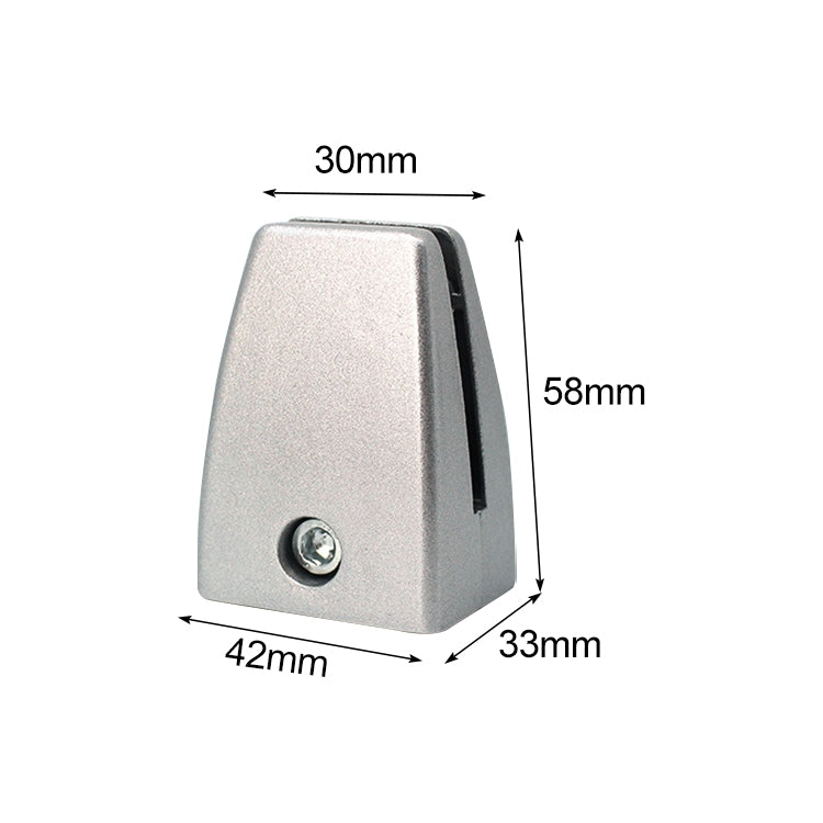 ELECTROPRIME Flat Shape Aluminum Alloy Office Desktop Screen Fixing Clip Partition Clip (Silver)