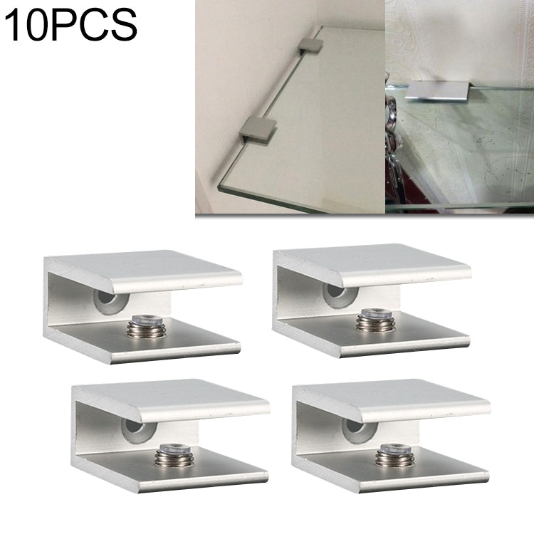ELECTROPRIME 10 PCS Single Hole Aluminum Alloy Glass Fixing Clip, S, 10mm