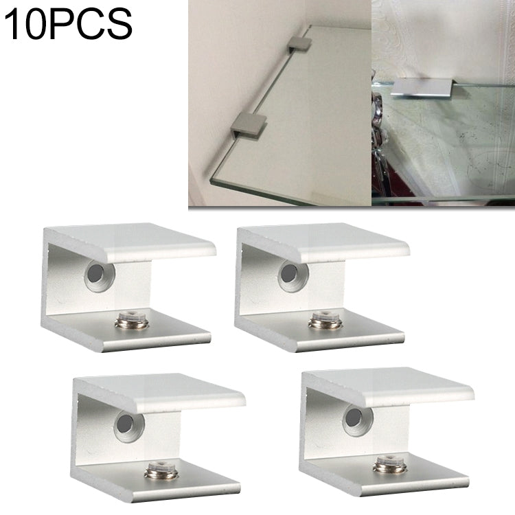ELECTROPRIME 10 PCS Single Hole Aluminum Alloy Glass Fixing Clip, S, 16mm