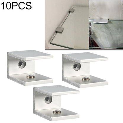 ELECTROPRIME 10 PCS Single Hole Aluminum Alloy Glass Fixing Clip, S, 18mm
