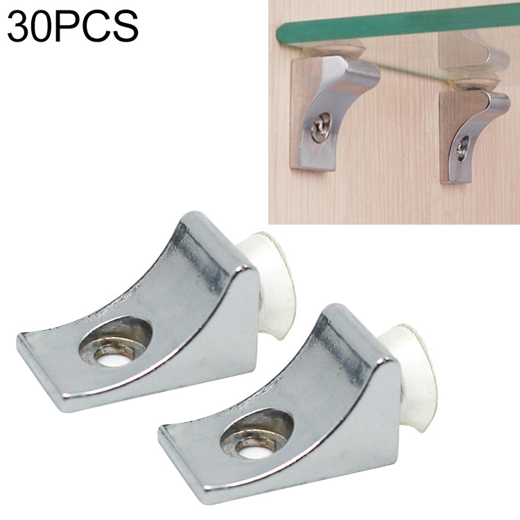 ELECTROPRIME 30 PCS Large Right Angle Thickened Zinc Alloy Bright Layer Sucker Plate Bracket, Weight: 12.2g