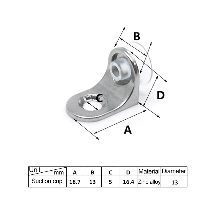 ELECTROPRIME 100 PCS Round Thickened Zinc Alloy Bright Layer Sucker Plate Bracket, D, Weight: 4.2g