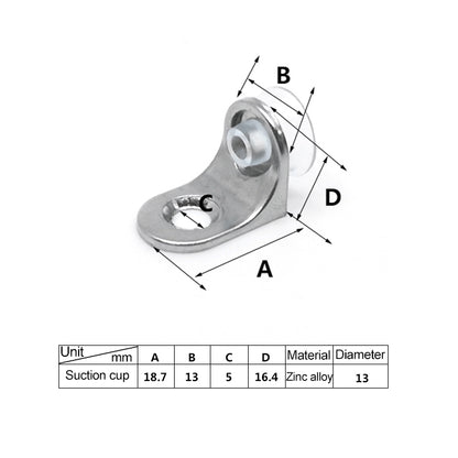 ELECTROPRIME 100 PCS Round Thickened Zinc Alloy Bright Layer Sucker Plate Bracket, D, Weight: 4.2g