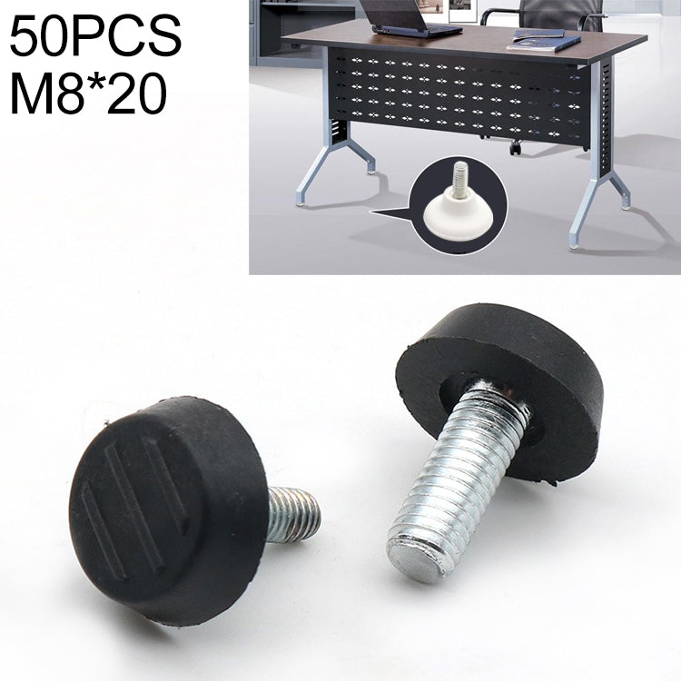 ELECTROPRIME 50 PCS Adjustable Foot Pad Furniture Screw Support Stub, M8x20