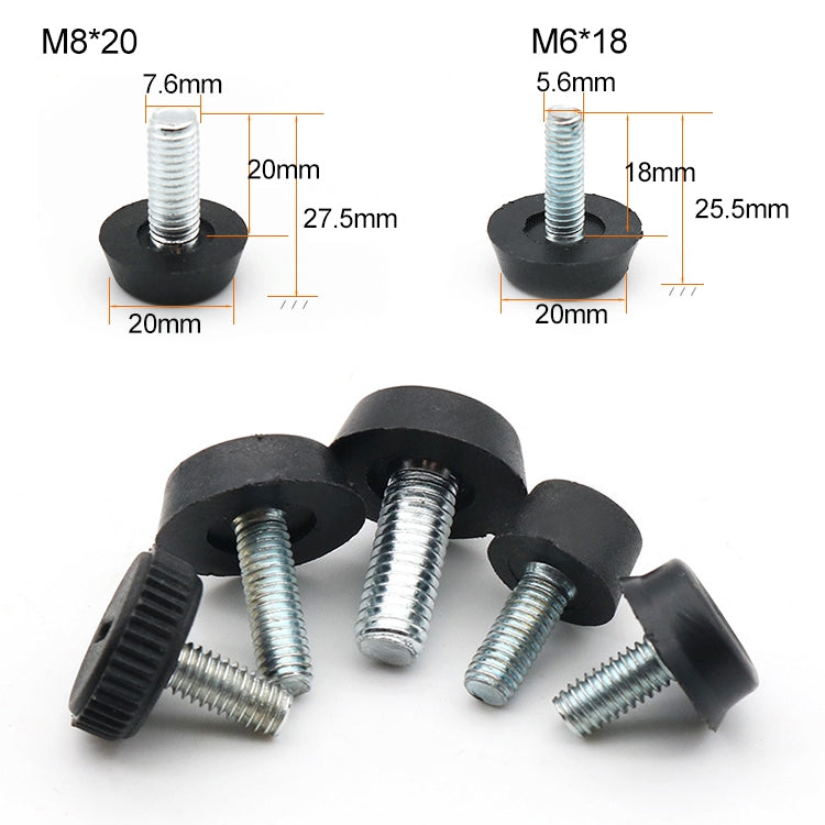 ELECTROPRIME 50 PCS Adjustable Foot Pad Furniture Screw Support Stub, M8x20