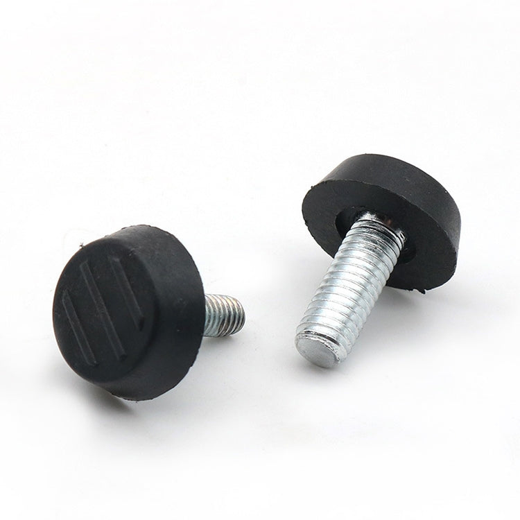 ELECTROPRIME 100 PCS Adjustable Foot Pad Furniture Screw Support Stub, M6x18 (Black)