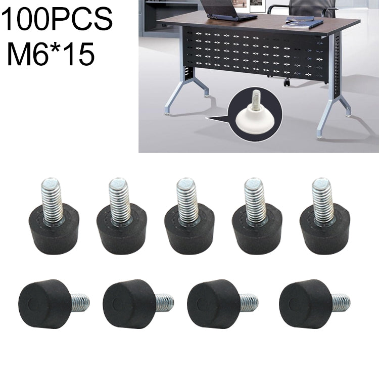 ELECTROPRIME 100 PCS Adjustable Foot Pad Furniture Screw Support Stub, M6x15