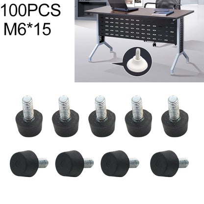 ELECTROPRIME 100 PCS Adjustable Foot Pad Furniture Screw Support Stub, M6x15