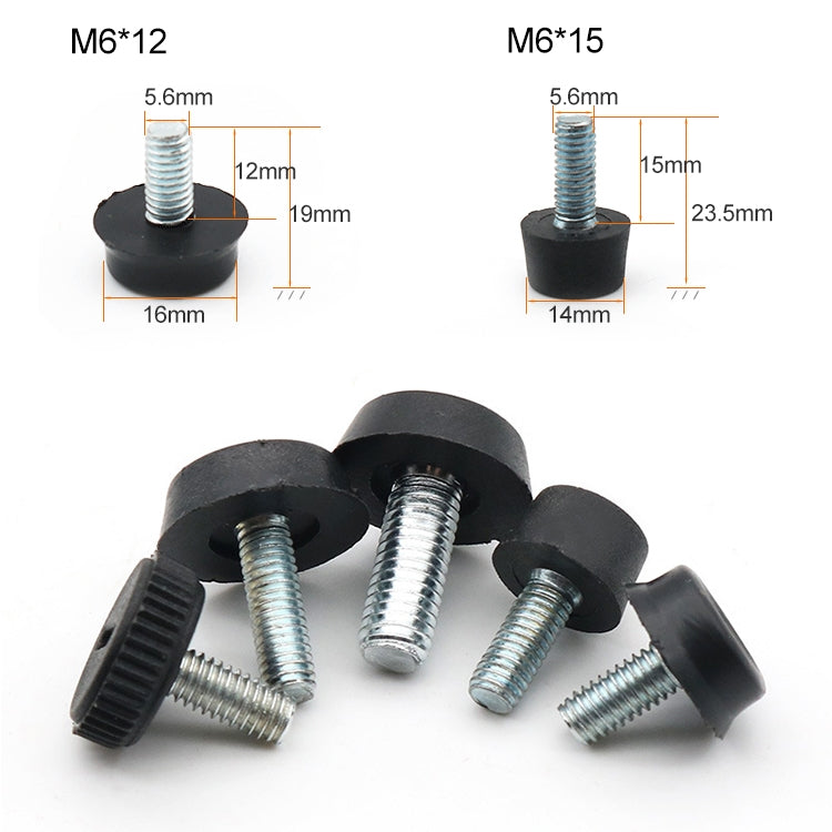 ELECTROPRIME 100 PCS Adjustable Foot Pad Furniture Screw Support Stub, M6x15