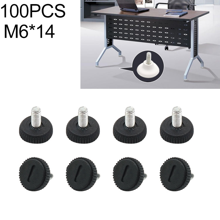 ELECTROPRIME 100 PCS Adjustable Foot Pad Furniture Screw Support Stub, M6x14