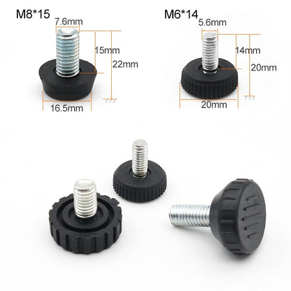 ELECTROPRIME 100 PCS Adjustable Foot Pad Furniture Screw Support Stub, M6x14