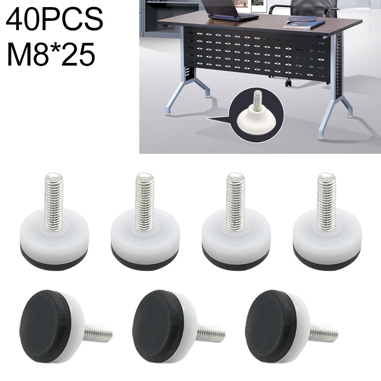 ELECTROPRIME 40 PCS Adjustable Foot Pad Furniture Screw Support Stub, M8x25