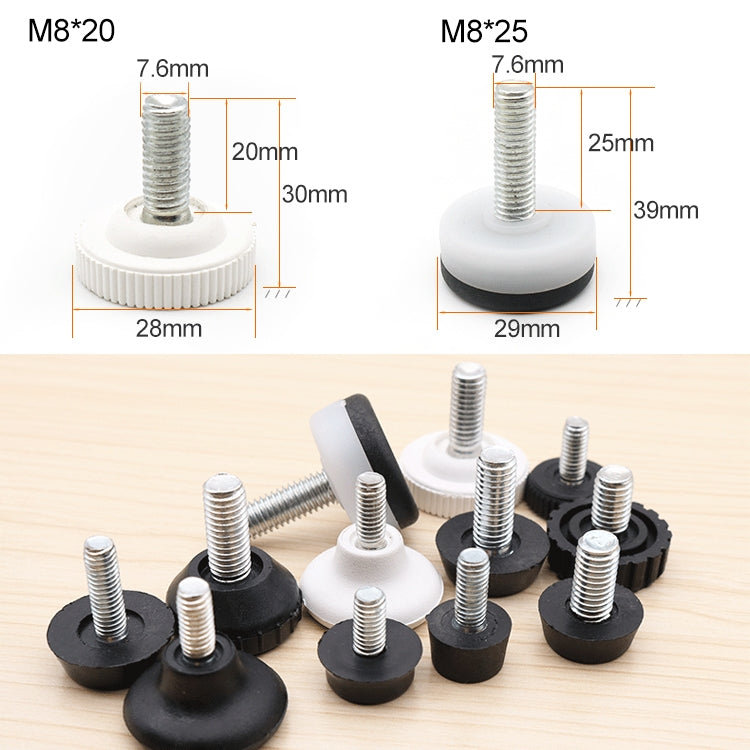 ELECTROPRIME 40 PCS Adjustable Foot Pad Furniture Screw Support Stub, M8x25