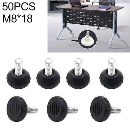 ELECTROPRIME 50 PCS Adjustable Foot Pad Furniture Screw Support Stub, M8x18