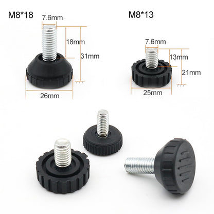 ELECTROPRIME 50 PCS Adjustable Foot Pad Furniture Screw Support Stub, M8x18