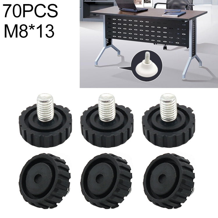 ELECTROPRIME 70 PCS Adjustable Foot Pad Furniture Screw Support Stub, M8x13