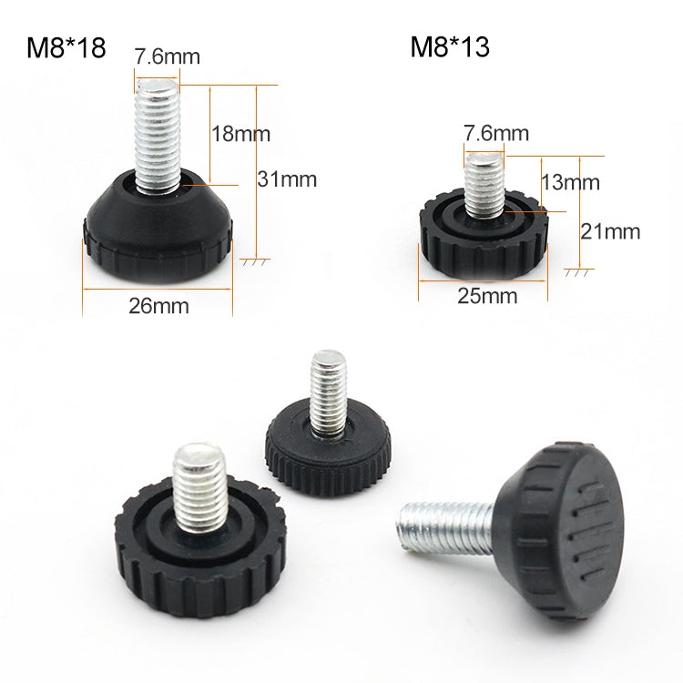 ELECTROPRIME 70 PCS Adjustable Foot Pad Furniture Screw Support Stub, M8x13