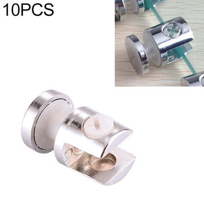 ELECTROPRIME 10 PCS Zinc Alloy Bright Fixed Bracket Connection 8mm Cylindrical Glass Fixing Clamp with Base