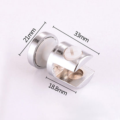 ELECTROPRIME 10 PCS Zinc Alloy Bright Fixed Bracket Connection 8mm Cylindrical Glass Fixing Clamp with Base