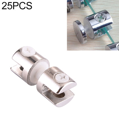 ELECTROPRIME Zinc Alloy Bright Fixed Bracket Connection 8mm Double-sided Glass Fixing Clamp