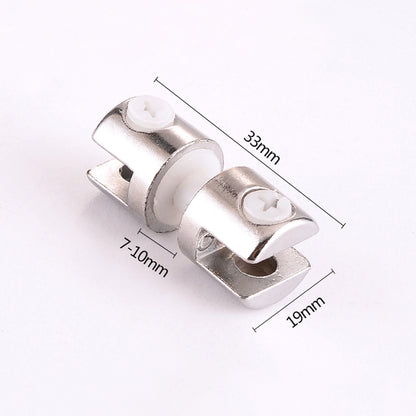 ELECTROPRIME Zinc Alloy Bright Fixed Bracket Connection 8mm Double-sided Glass Fixing Clamp