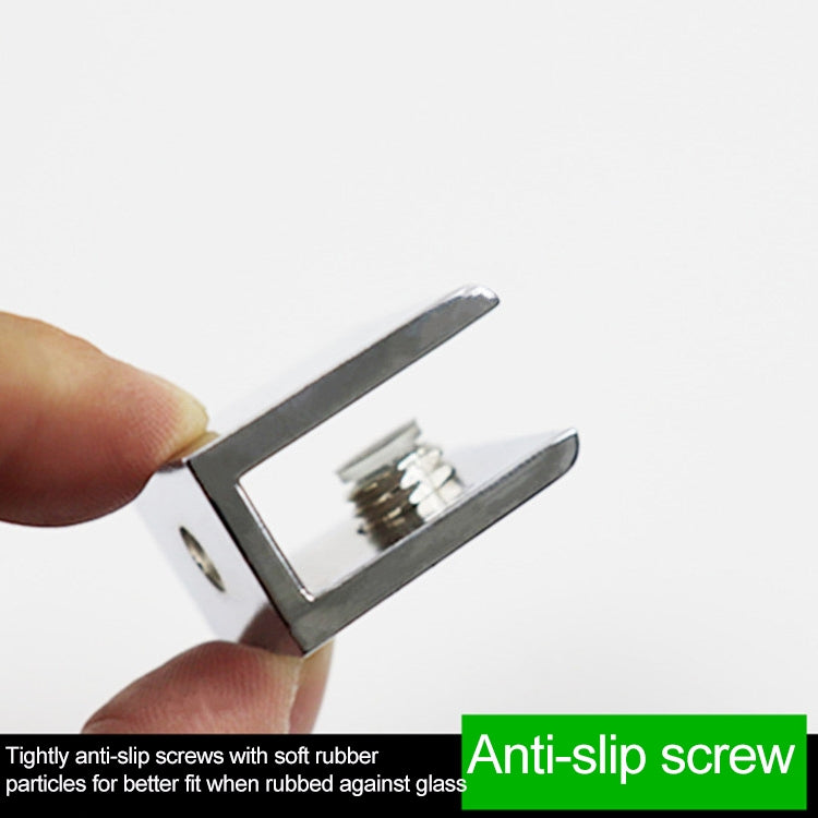 ELECTROPRIME 10 PCS Zinc Alloy Bright Fixed Bracket Connection 10mm Cylindrical Double-sided Glass Fixing Clamp