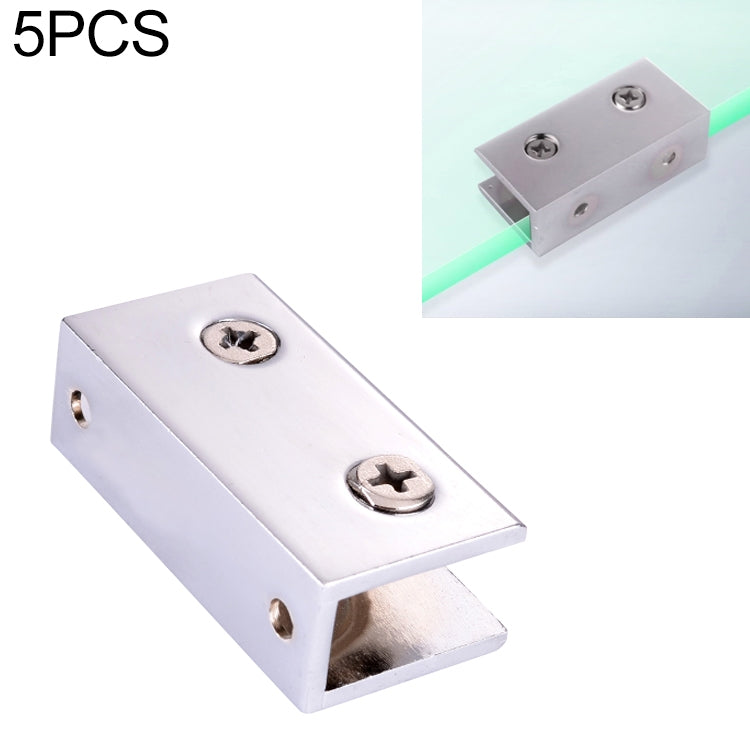 ELECTROPRIME Zinc Alloy Bright Fixed Bracket Connection 10mm Rectangular Glass Fixing Clamp