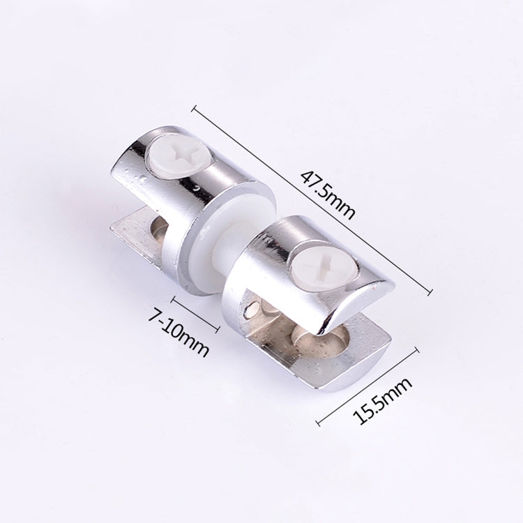 ELECTROPRIME 10 PCS Zinc Alloy Bright Fixed Bracket Connection 12mm Cylindrical Double-sided Glass Fixing Clamp